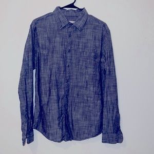 Merona, Large, Gray, Long Sleeve Button Down Shirt